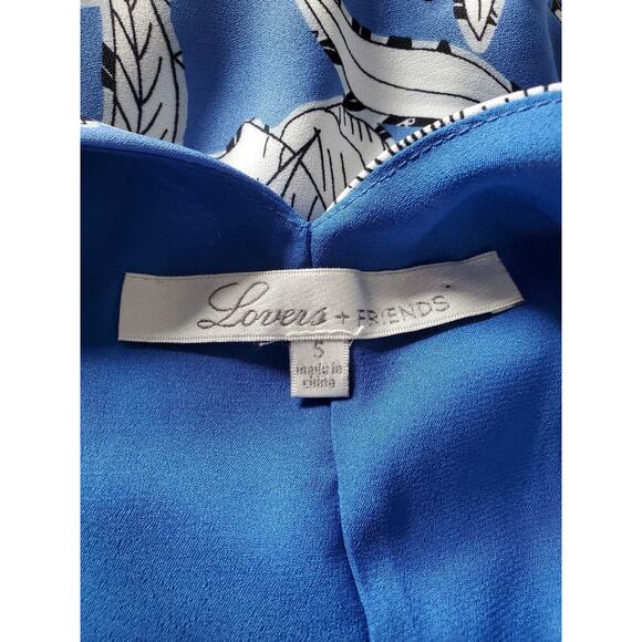LOVERS + FRIENDS Blue and White Floral Romper - Picture 10 of 11